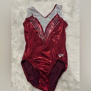 GK Red and Silver Leotard